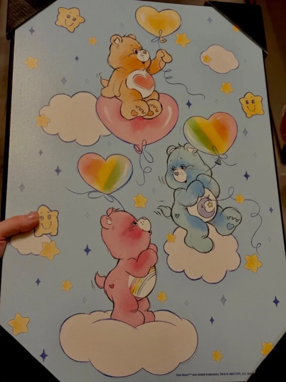 Care Bears Premium Wooden Wall Art Decor Pastel Kawaii Coquette Sketch Artsy New
